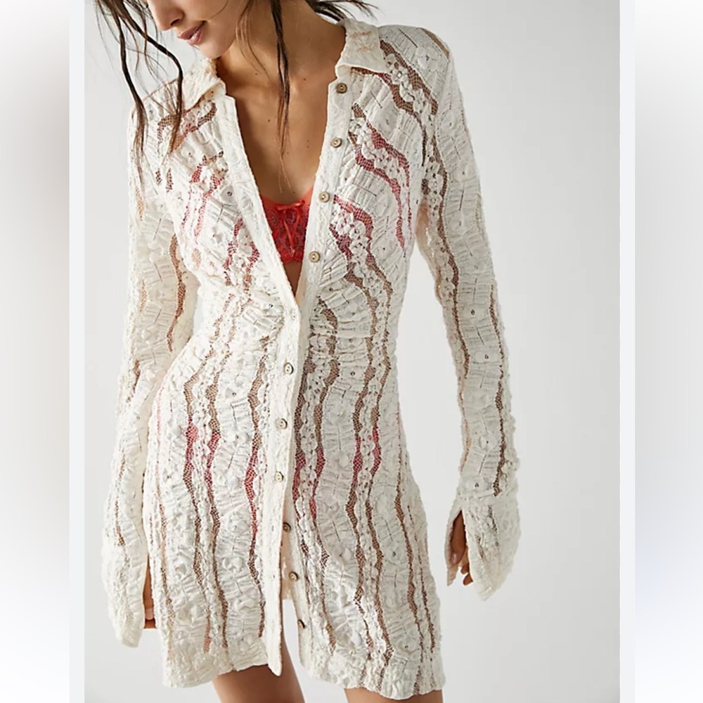 Free people Shayla Lace Mini Dress size xs